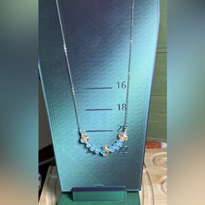 White and clear K-9 Crystal necklace